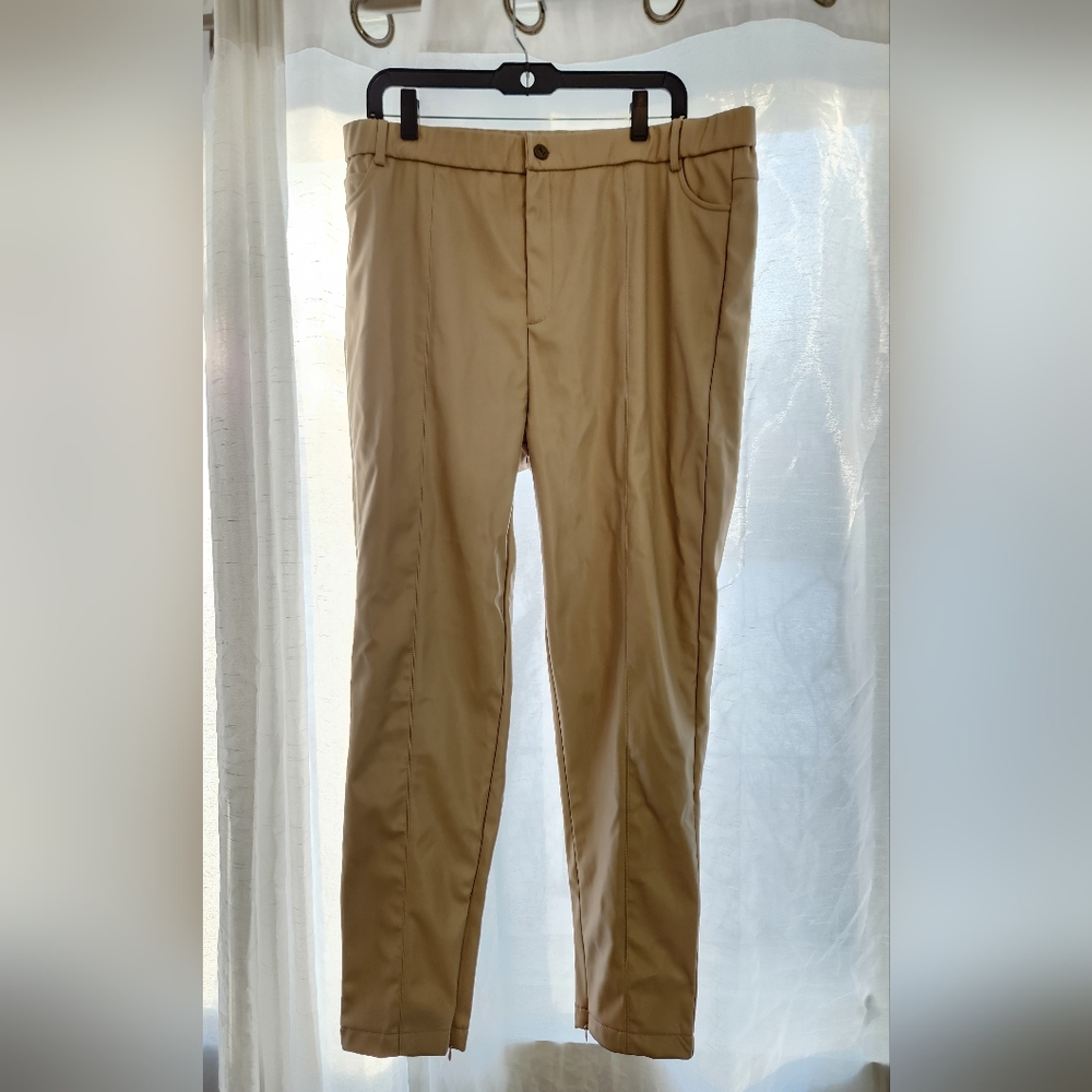 NWT Hillary McMillan Fleece Linned 'Leather' Pants XL